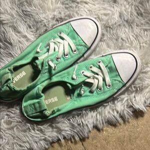 Converse Green Canvas Sneakers